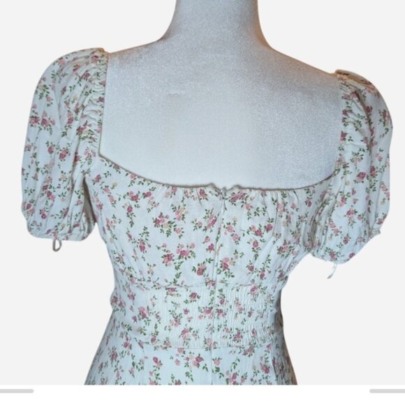 Pre-owned Reformation White Floral Dress - Picture 4 of 8